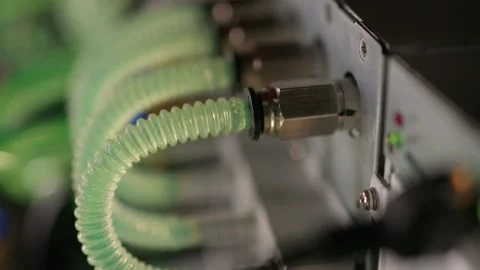 Advanced liquid cooling system enhances performance and efficiency in data Stock Footage 280939561