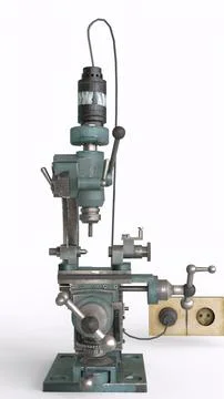 Advanced machine with white background Illustrazione stock