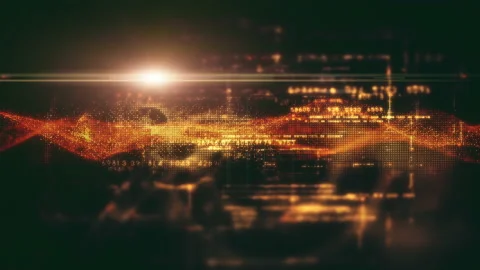 Advanced Matrix Simulation Data Head Up Display 스톡 동영상 234772302