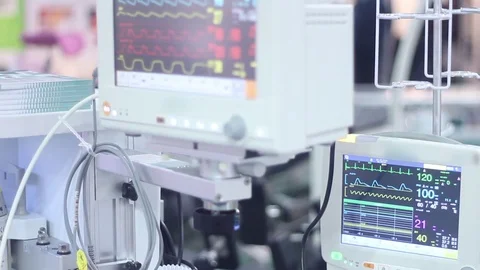 Advanced medical monitors Stock Footage 73387401