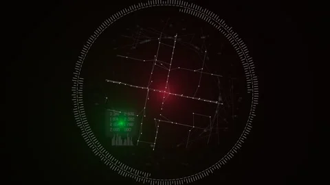 Advanced Military Tracking System and Network Security Diagnostic 動画素材 331559137