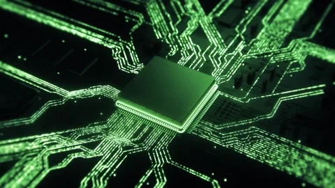 Advanced Mobile Microprocessor Chip Connecting Stock Footage 262237398