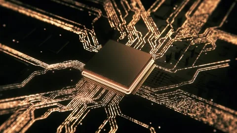 Advanced Mobile Microprocessor Chip Connecting Vídeo Stock 262237404