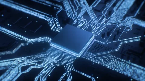 Advanced Mobile Microprocessor Chip Connecting Stock Footage 262237428