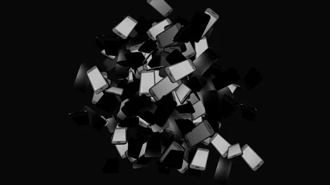 Advanced Mobile Phone Explosion full ultra 4k RGB + ALPHA transparent background Stock-Footage 86607117