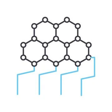 Advanced nano electronics line icon, outline symbol, vector illustration 스톡 일러스트