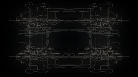 Advanced network and patterns of cables Stock Footage 94689350