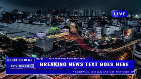 Advanced News Lower Thirds After Effects stock