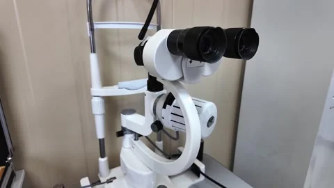 An advanced ophthalmic microscope specifically designed for comprehensive eye Stock Footage 303373823