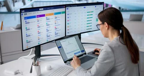 Advanced Payroll Solution. Streamlining HR And Tax Compliance For Modern Busi Foto stock