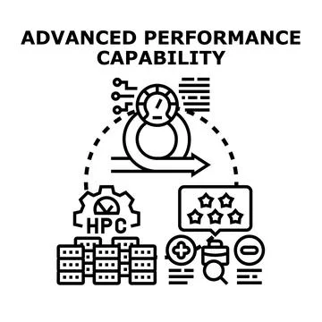 Advanced performance capability, optimizing high computing power 库存插图