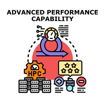 Advanced performance capability, optimizing high computing power 库存插图