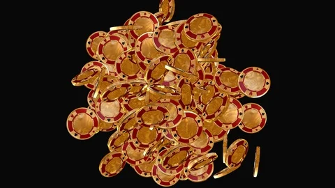 Advanced Poker Chips Explosion full ultra 4k RGB + ALPHA transparent background Stock-Footage 86370352