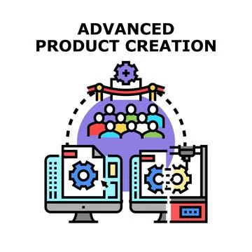 Advanced product creation process using digital technology Stock Illustration