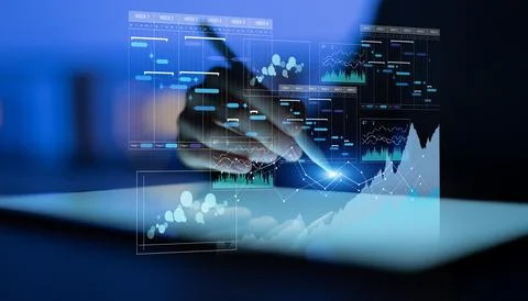 Advanced project timeline analytics for planning tracking and performance eva Stock Photos