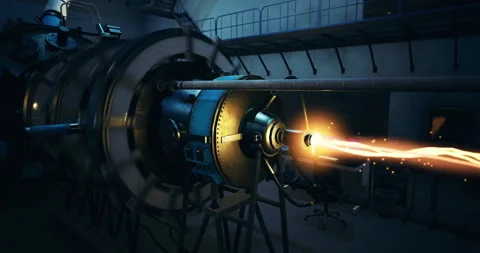 Advanced propulsion engine in a research facility during an experimental phase 스톡 동영상 306794907
