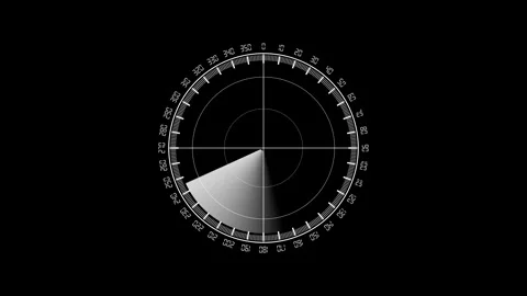 Advanced Radar HUD Animation | Enemy Detection &amp; Object Scanning Interface Stock Footage 309472066