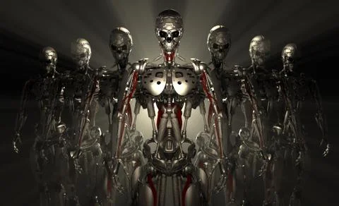 Advanced robot soldier Stock Illustration