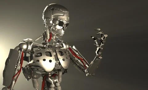 Advanced robot soldier Illustrazione stock