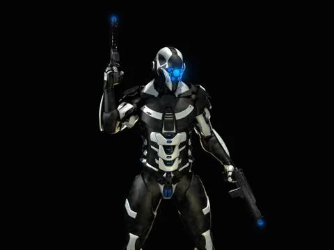 Advanced robot soldier Stock-Illustration