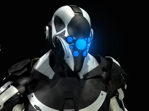 Advanced robot soldier 스톡 일러스트