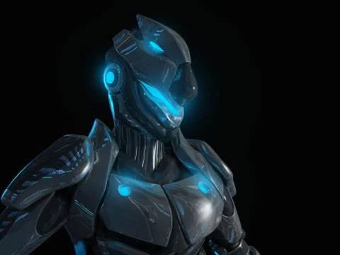 Advanced robot soldier Illustrazione stock