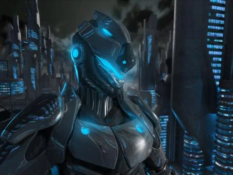 Advanced robot soldier Stock-Illustration