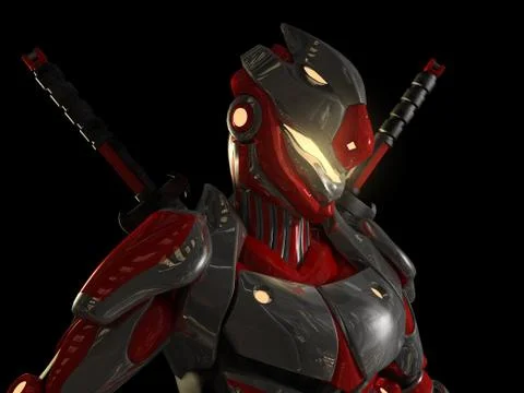 Advanced robot soldier Stock Illustration