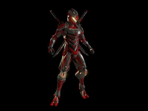 Advanced robot soldier Illustrazione stock