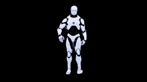 Advanced Robotic Humanoid in Futuristic Design Technology Concept Image Stock Footage 339055995