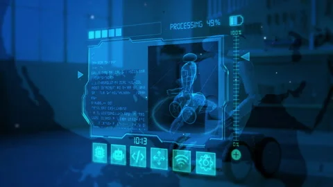 Advanced Robotics: AI Programming Interface in High Tech Laboratory Setting 스톡 동영상 339131235