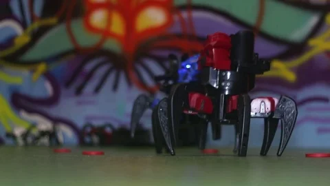 Advanced robots spiders move Stock Footage 81790397