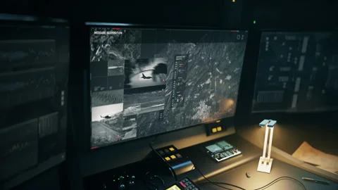 Advanced Satellite Surveillance Tracking Enemy Army For Military Operation Stock Footage 311986786