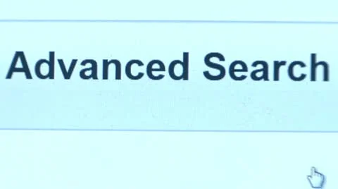 Advanced Search button, Find click. Internet Search Engine. Stock Footage 10757095