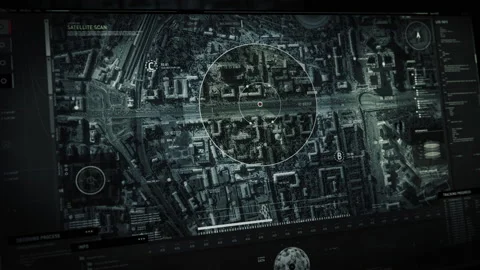 Advanced Security Network For Modern City Area Surveillance Detects Spy Drone Stock Footage 223623566