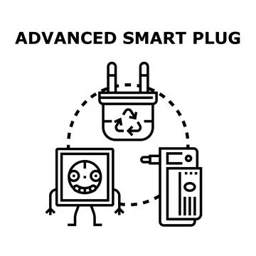 Advanced smart plug technology for smart home automation 스톡 일러스트
