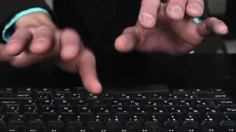 Advanced software developer working on computer, programming with insane speed Stock Footage 202226532