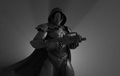 Advanced steath soldier Stock Illustration