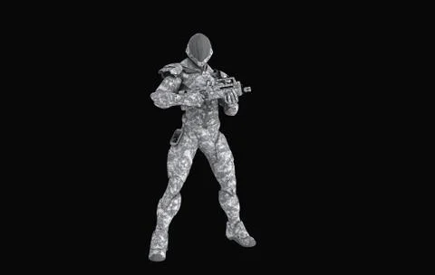 Advanced super soldier Stock-Illustration