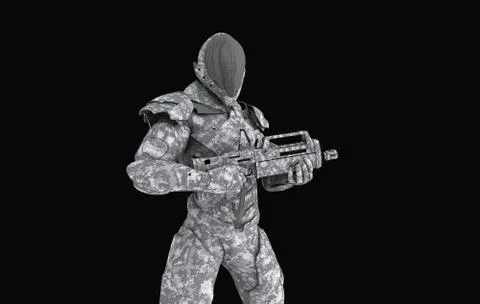 Advanced super soldier Stock Illustration