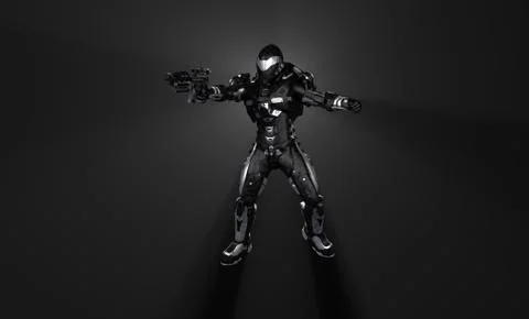 Advanced super soldier Stock-Illustration