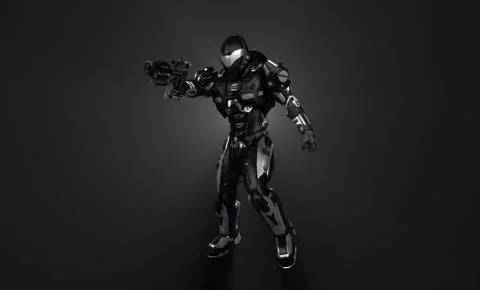 Advanced super soldier Stock Illustration