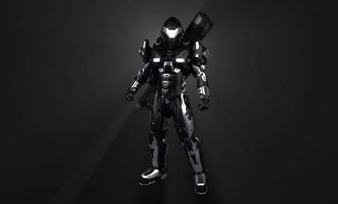 Advanced super soldier Stock-Illustration