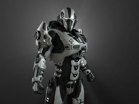 Advanced super soldier Illustrazione stock