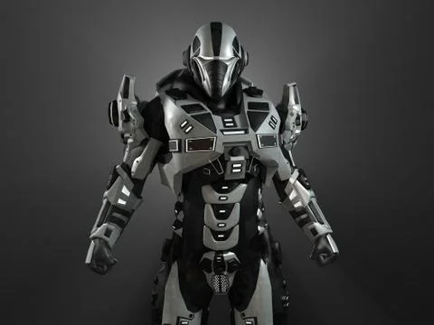 Advanced super soldier Illustrazione stock