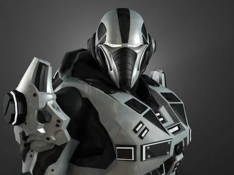 Advanced super soldier Stock-Illustration