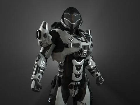 Advanced super soldier Stock Illustration