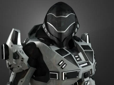 Advanced super soldier Illustrazione stock