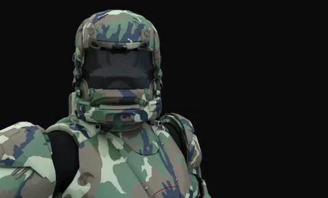 Advanced super soldier 스톡 일러스트