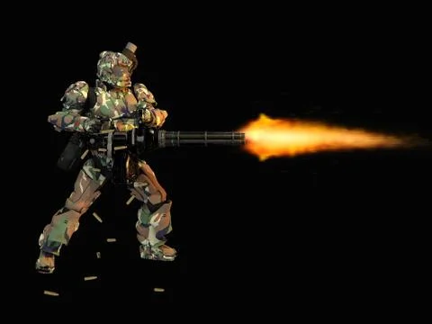 Advanced super soldier Stock-Illustration